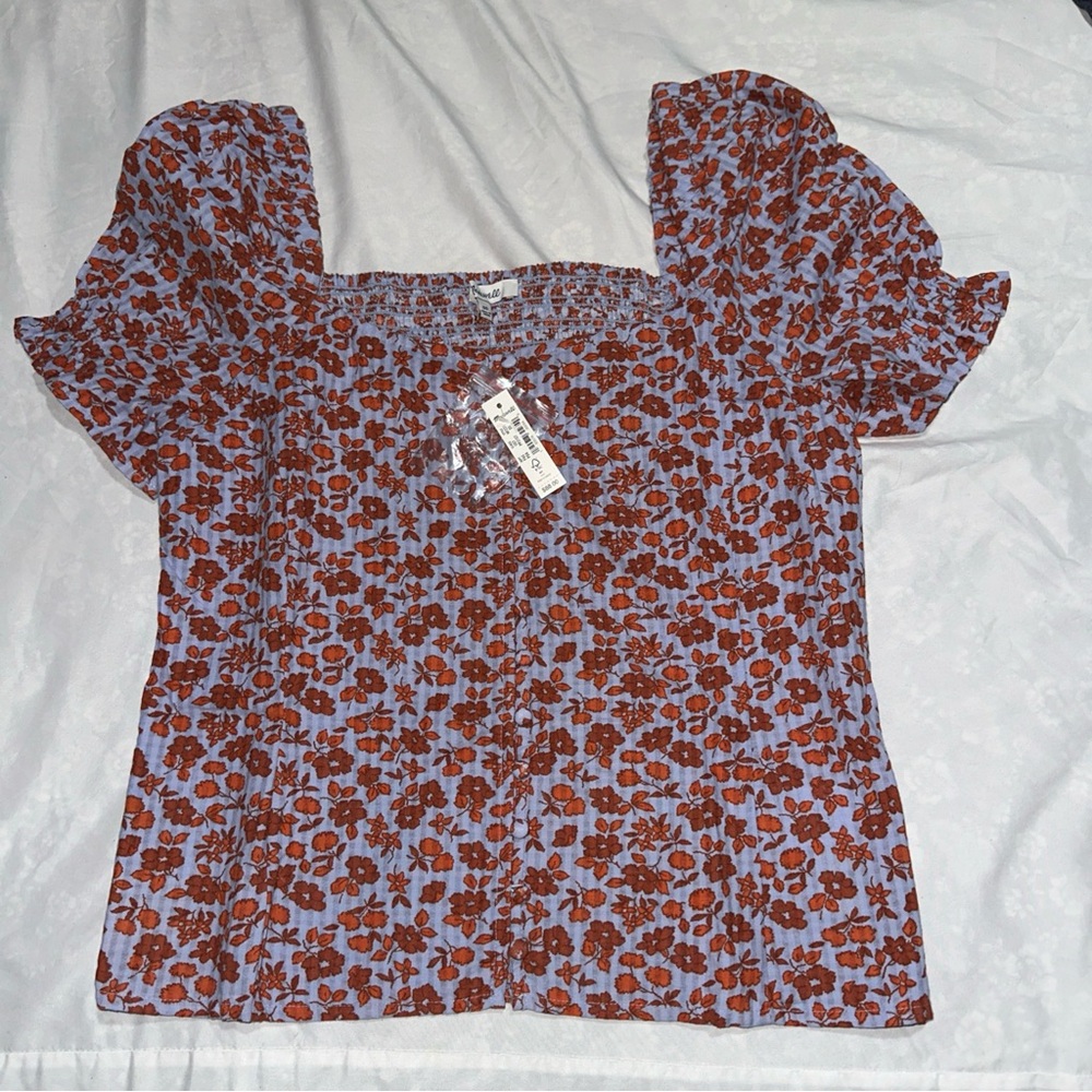 Floral Puff Sleeve Top